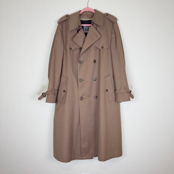 Vintage Christian Dior Monsieur Brown Trench Coat Men's Size Large Streetwear